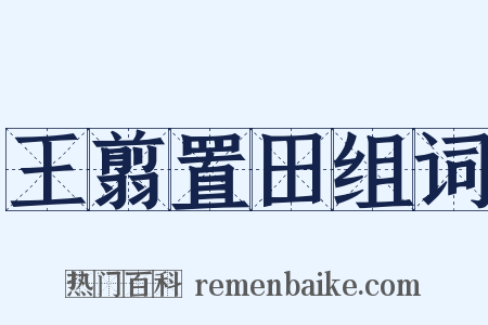 王翦置田组词是什么意思的图片